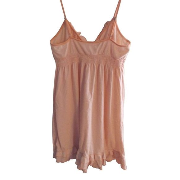 PINK VS VTG 90s Tangerine Striped Embroidery Dog Babydoll Dress Medium - Picture 11 of 15